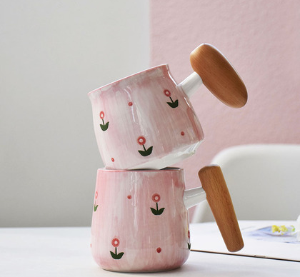 粉色系卡通早餐杯
